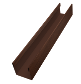 Стойка жалюзи Milan Slim 0,45 Print Elite Choco Wood TwinColor (2,5м) Центр Кровли