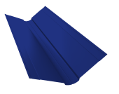 Планка ендовы верхней фигурной 150x150 0,45 PE с пленкой RAL 5002 ультрамариново-синий (3м) Центр Кровли