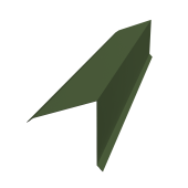 Планка конька односкатной кровли Grand Line 160x160 0,5 Satin Matt TX RAL 6020 хромовая зелень (2м) Центр Кровли