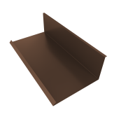 Планка примыкания нижняя к трубе 130х240 0,5 Velur X RAL 8017 шоколад (2м) Центр Кровли