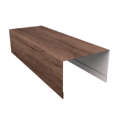 Крышка для забора из сайдинга (Квадро брус, Вертикаль) 0,45 Print Premium Almond Wood Fresh (3м) Центр Кровли