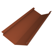 Планка ендовы нижней для композитной черепицы 140х140 0,5 Satin Matt RAL 8004 терракота (3м) Центр Кровли