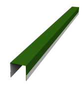 Планка вертикальная обратная для забора жалюзи Palermo 0,45 PE RAL 6002 лиственно-зеленый (2,5м) Центр Кровли