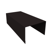 Крышка для забора из сайдинга (Блок-хаус new) 0,45 Drap-Dl TX RAL 9005 черный (2,5м) Центр Кровли