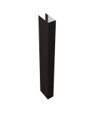 Стойка Texas 0,5 Drap TX RAL 9005 черный (для калиток и ворот) (2,5м) Центр Кровли