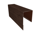 Планка П-образная заборная 17 0,45 Print Premium Antique Wood TwinColor (3м) Центр Кровли