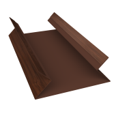 Планка угла внутреннего составная верхняя 0,45 Print Elite Choco Wood TwinColor (2м) Центр Кровли