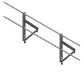 Ограждение кровельное Optima 0,65х2м RAL 8017 Центр Кровли