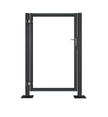 Калитка Жалюзи Puma Lock 1,68х1 RAL 7024 без заполнения тип А Центр Кровли