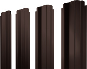 Штакетник П-образный B фигурный Grand Line 0,5 PurLite Matt RAL 8017 шоколад Центр Кровли