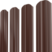 Штакетник Twin XL фигурный Grand Line 0,4 PE-Matt-Double RAL 8017 шоколад Центр Кровли