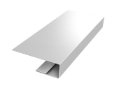 J-Профиль 12мм 0,5 Satin с пленкой RAL 9003 сигнальный белый (3м) Центр Кровли