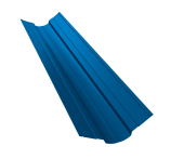 Планка ендовы верхней фигурной 70x70 0,5 Satin с пленкой RAL 5005 сигнальный синий (2м) Центр Кровли