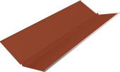 Планка ендовы нижней с компенсатором Grand Line 0,5 Satin Matt TX RAL 8004 терракота (3м) Центр Кровли