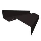 Планка примыкания внакладку 25х17х35х17 Grand Line 0,5 PurPro матовый RAL 9005 черный (3м) Центр Кровли