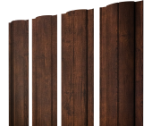 Штакетник Круглый с прямым резом 0,45 Print-Double Premium Cherry Wood Dark F Центр Кровли