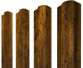 Штакетник М-образный B фигурный 0,45 Print Premium Golden Wood Fresh TwinColor Центр Кровли