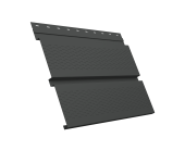 Софит металлический Квадро Брус с перфорацией 0,5 Velur X с пленкой RAL 7016 антрацитово-серый Центр Кровли