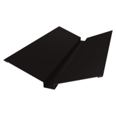 Планка ендовы верхней 115х30х115 0,5 Velur X RAL 9005 черный (3м) Центр Кровли