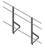 Ограждение кровельное Optima 1,2х2м RAL 8017 Центр Кровли