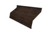 Ламель забора жалюзи Milan new gofr 0,45 Print Elite с пленкой Antique Wood TwinColor Центр Кровли