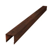 Планка вертикальная лицевая для забора жалюзи Palermo 0,45 Print Premium Cherry Wood Dark FTC (2м) Центр Кровли