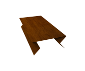 Планка угла внешнего составная нижняя 0,45 Print-Double Premium Golden Wood Intense F (3м) Центр Кровли