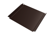Кликфальц Double Pro Grand Line 0,5 Drap TX с пленкой на замках RAL 8017 шоколад Центр Кровли