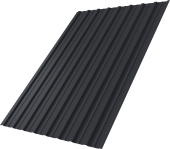 Профнастил С10A Grand Line 0,45 ПЭ матовый RAL 7024 мокрый асфальт Центр Кровли