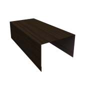 Крышка для забора из сайдинга (Блок-хаус new) 0,45 Print Elite Coffee Wood TwinColor (3м) Центр Кровли