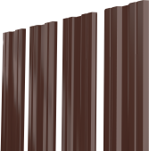 Штакетник Twin XL с прямым резом Grand Line 0,4 PE RAL 8017 шоколад Центр Кровли