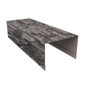Крышка для забора из сайдинга (Квадро брус, Вертикаль) 0,45 Print Elite Fine Stone TwinColor (3м) Центр Кровли