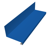 Планка примыкание нижнее к трубе для Кликфальц Pro 0,45 PE с пленкой RAL 5005 сигнальный синий (2м) Центр Кровли