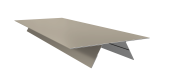 Планка стыковочная составная верхняя 0,5 Satin с пленкой RAL 1015 светлая слоновая кость (3м) Центр Кровли