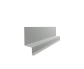 Отлив верхний фальц 0,45 PE с пленкой RAL 7005 мышино-серый (3м) Центр Кровли
