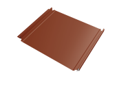Кликфальц Double Pro Grand Line 0,5 Satin Matt с пленкой на замках RAL 8004 терракота Центр Кровли