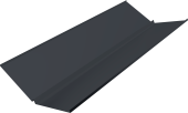 Планка ендовы нижней с компенсатором Grand Line 0,45 Drap-double TX RAL 7024 мокрый асфальт (2м) Центр Кровли
