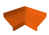 Угол отлива внутренний 70 0,45 PE с пленкой RAL 2004 оранжевый Центр Кровли