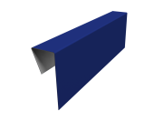 Планка приемная оконная фибросайдинга 0,45 PE с пленкой RAL 5002 ультрамариново-синий (3м) Центр Кровли