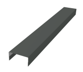 Крышка забора для горизонтального монтажа штакетника 0,45 PE RAL 7005 мышино-серый (2м) Центр Кровли