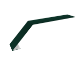 Планка карнизная для мягкой кровли 100х60 0,5 Satin с пленкой RAL 6005 зеленый мох (2м) Центр Кровли