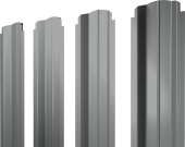 Штакетник П-образный B фигурный Grand Line 0,5 Satin RAL 9006 бело-алюминиевый Центр Кровли