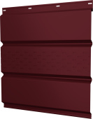 Софит металлический Классик v02 Grand Line центральная перфорация 0,45 Drap RAL 3005 красное вино Центр Кровли