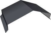 Парапетная крышка угольная 250мм Grand Line 0,5 Полидэкстер RAL 7024 мокрый асфальт (3м) Центр Кровли