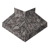 Угол отлива внешний 50 0,45 Print Elite с пленкой Fine Stone TwinColor Центр Кровли