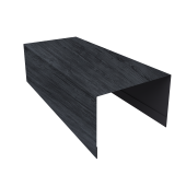 Крышка для забора из сайдинга ЭкоБрус 0,45 Print Premium Grey Wood TwinColor (3м) Центр Кровли