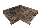 Угол отлива внутренний 70 0,45 Print Elite с пленкой King Stone TwinColor Центр Кровли