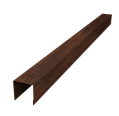 Планка вертикальная лицевая для забора жалюзи Palermo 0,45 Print-Double Premium Cherry Wood Dark F (3м) Центр Кровли