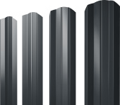 Штакетник М-образный A фигурный Grand Line 0,5 Satin Matt RAL 7016 антрацитово-серый Центр Кровли