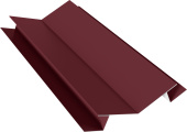 Планка угла внутреннего сложного 135 градусов Блок-Хаус новый Grand Line 0,45 Drap ТР RAL 3005 красное вино (3м) Центр Кровли
